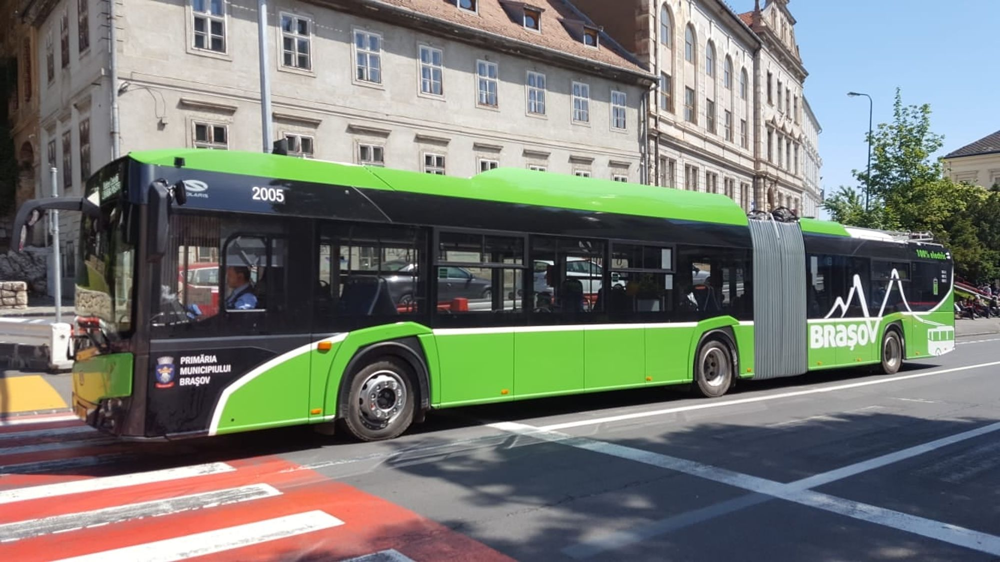 Brașov public transport bus serving the airport