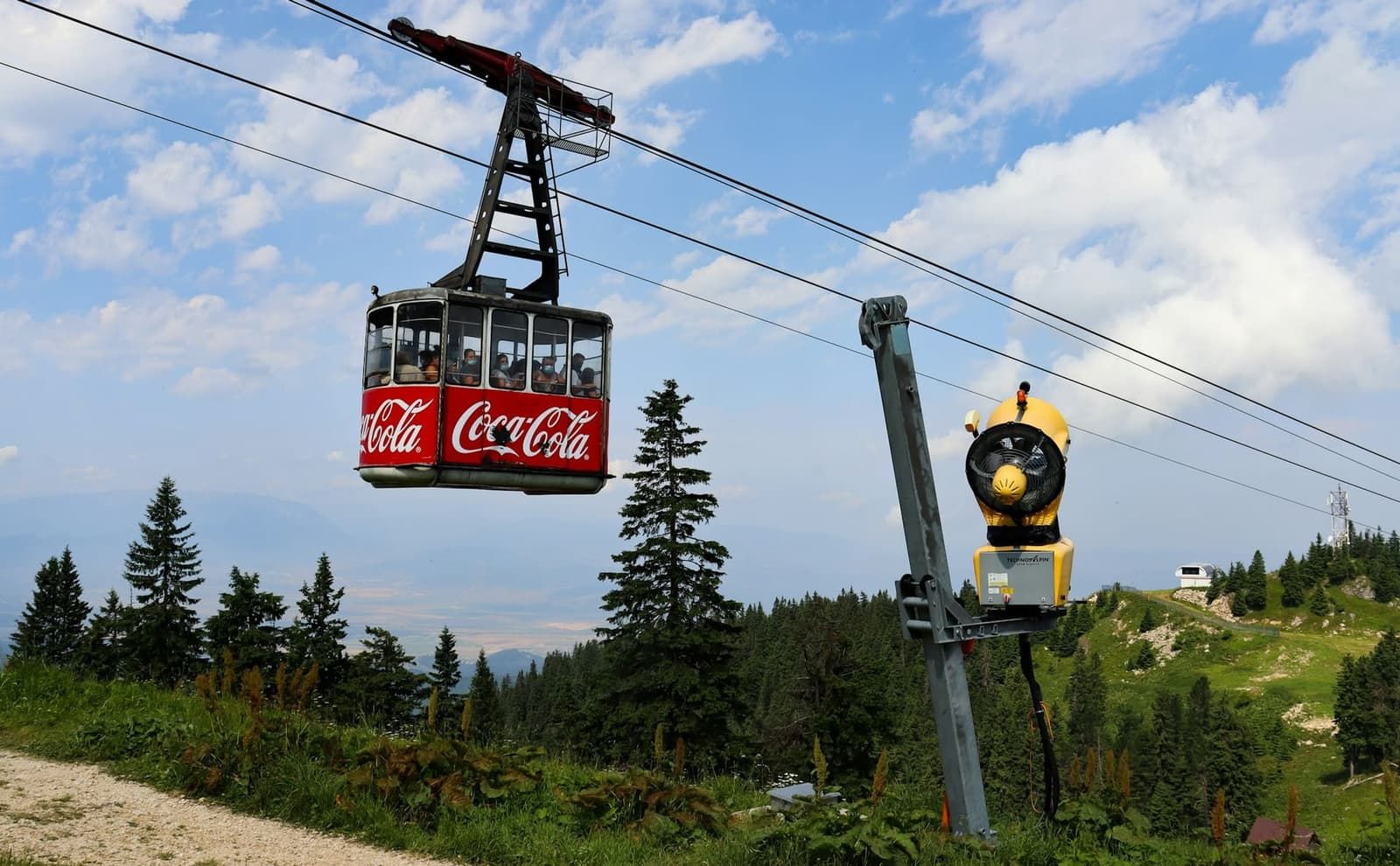 Poiana Brașov ski lift in winter