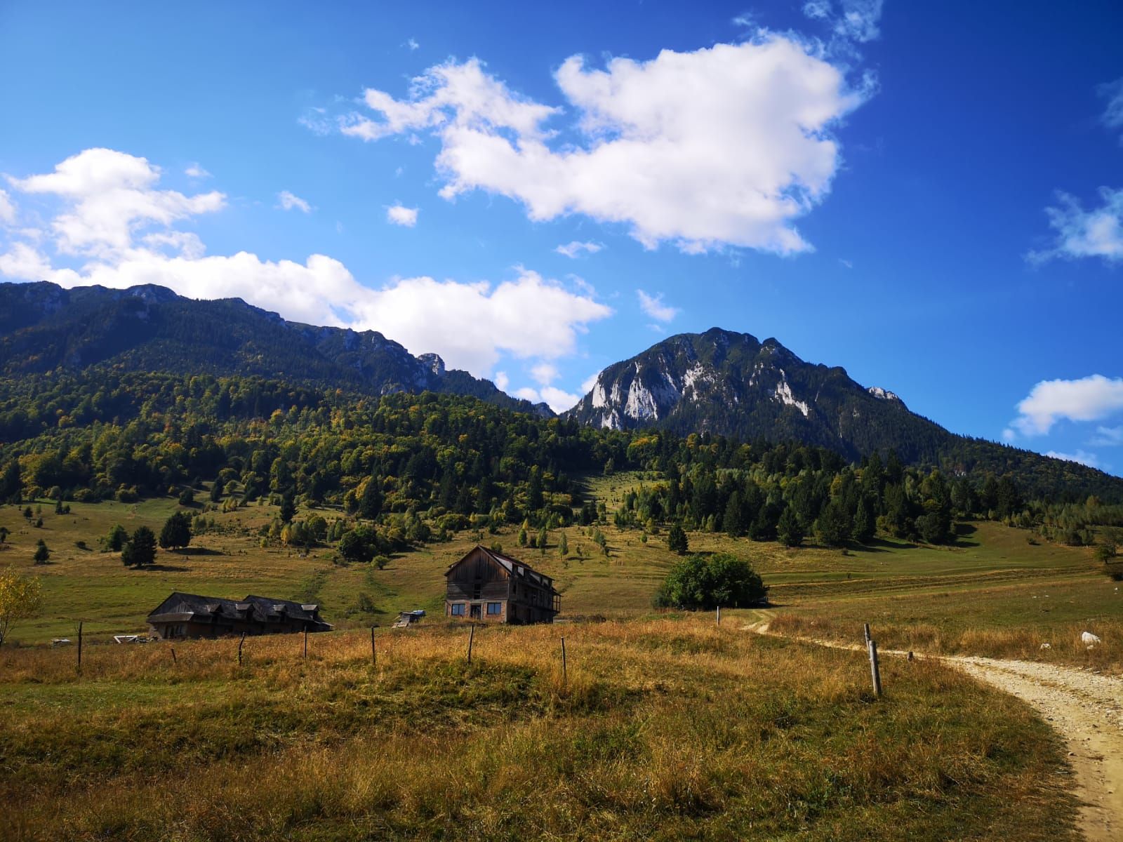 Landscape from Zărnești, at the foot of the Piatra Craiului mountains